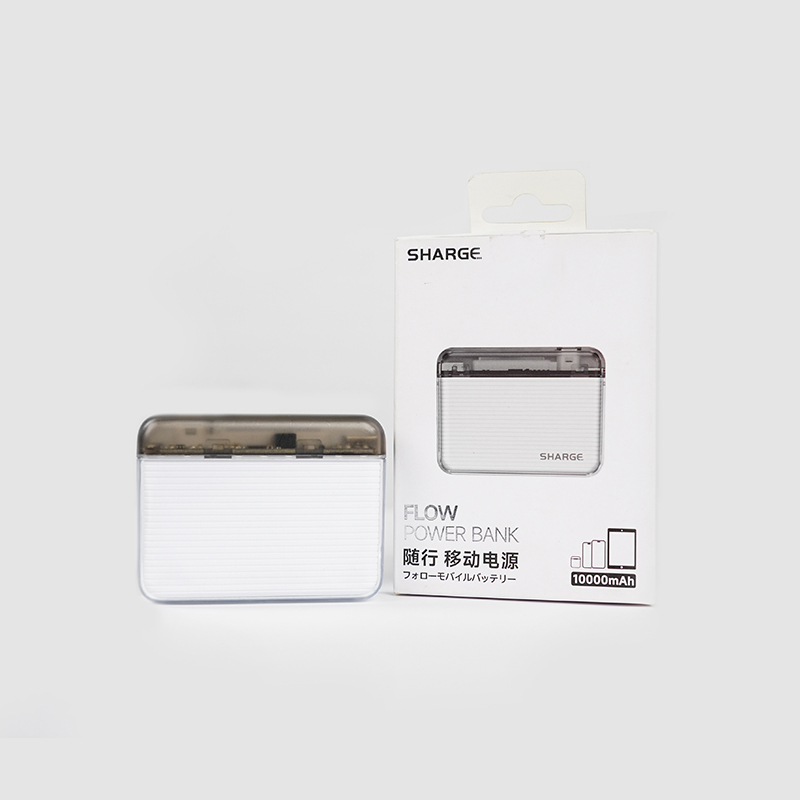 闪极 随行移动电源10000mAh白色SP020 3C认证