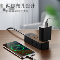 公牛(BULL)GN-R1220-5米木纹插座桌面创意多功能家用多用插排插板拖线板接线板插线板学生宿舍床头排插