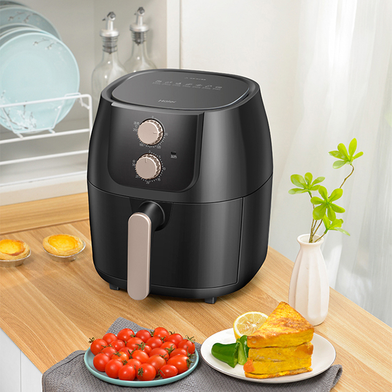 海尔家用空气炸锅5升大容量多功能炸烤一体无油易清洗全自动智能空气炸锅HA-M50E高清大图