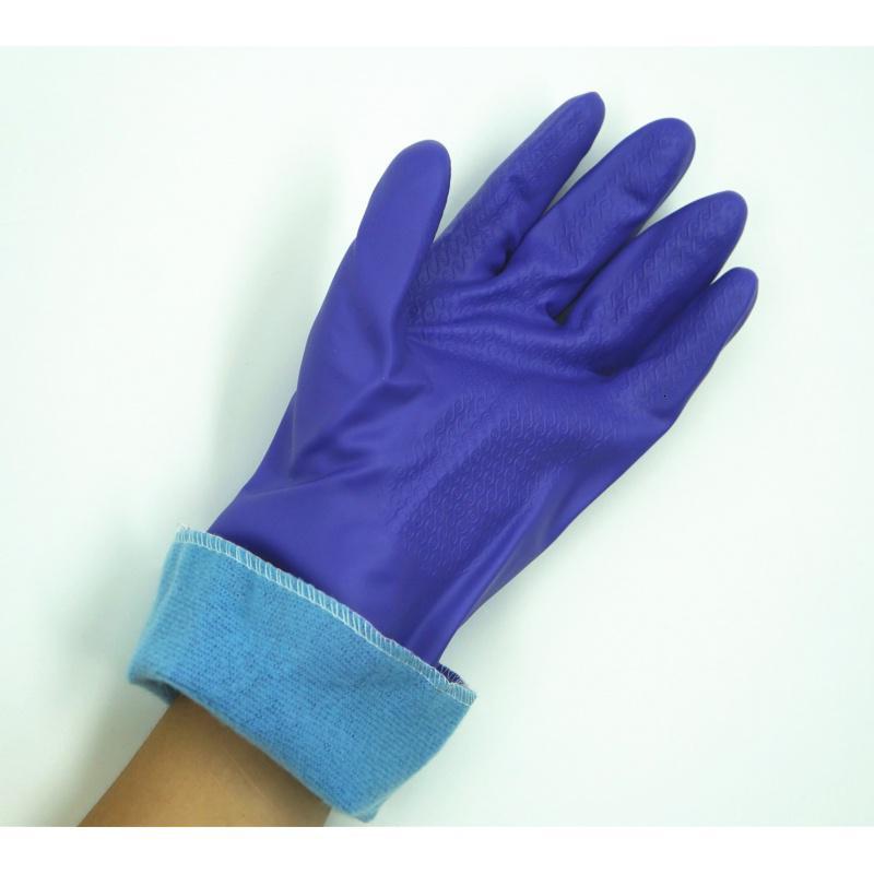 加长加绒乳胶暖橡胶手套保暖洗碗手套洗衣服塑料胶皮家务手套加厚参数