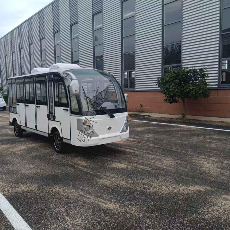 绿环驰达 户外封闭式电动观光车巡逻车11座双空调新车高清大图