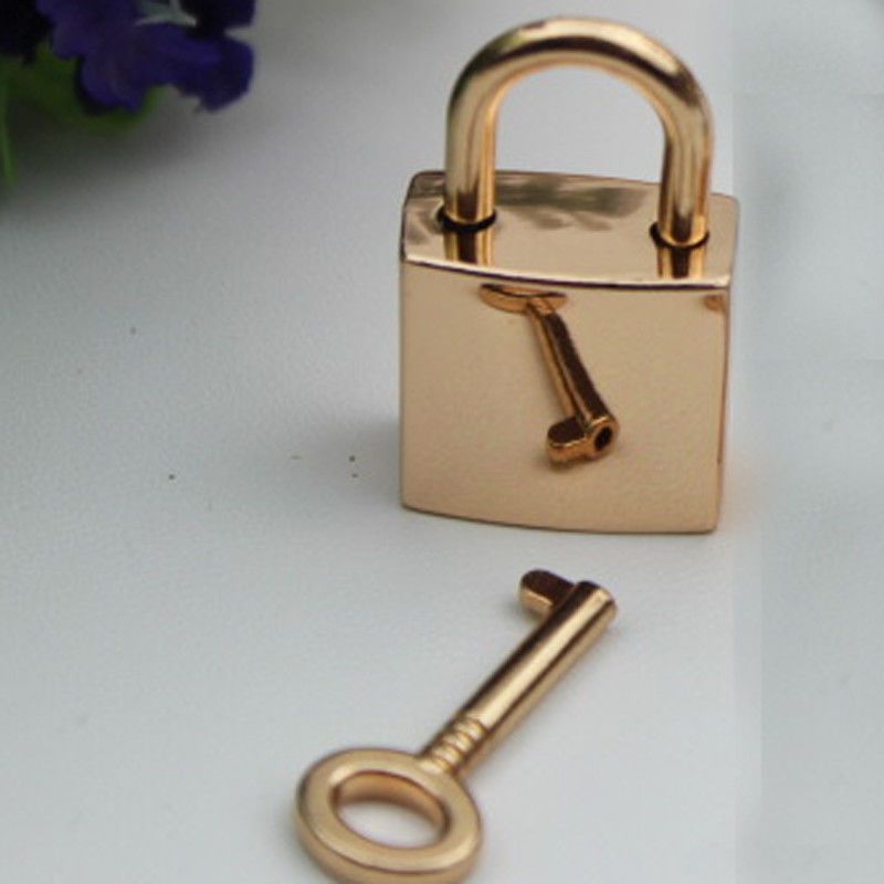 浅金迷你柜子锁子通开挂锁箱包五金小锁头学生宿舍门行李箱背包拉链锁