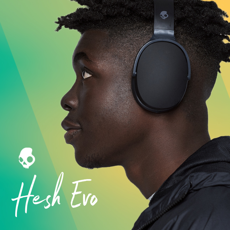 斯酷凯蒂(Skullcandy) Hesh Evo头戴式无线蓝牙耳机快充 游戏音乐华为小米苹果手机通用 纯黑色