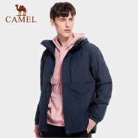 骆驼CAMEL刘涛同款冲锋衣三合一两件套可拆卸加厚内胆防风男女装登山服外套