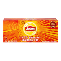 立顿Lipton 红茶 经典英式早餐红茶叶冲饮袋泡茶包2g*25