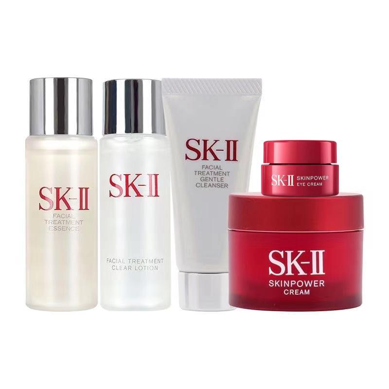 SK-II/sk2 (洁面乳20g/面霜15g/清莹露30ml/神仙水30ml/眼霜2.5g)小样无盒