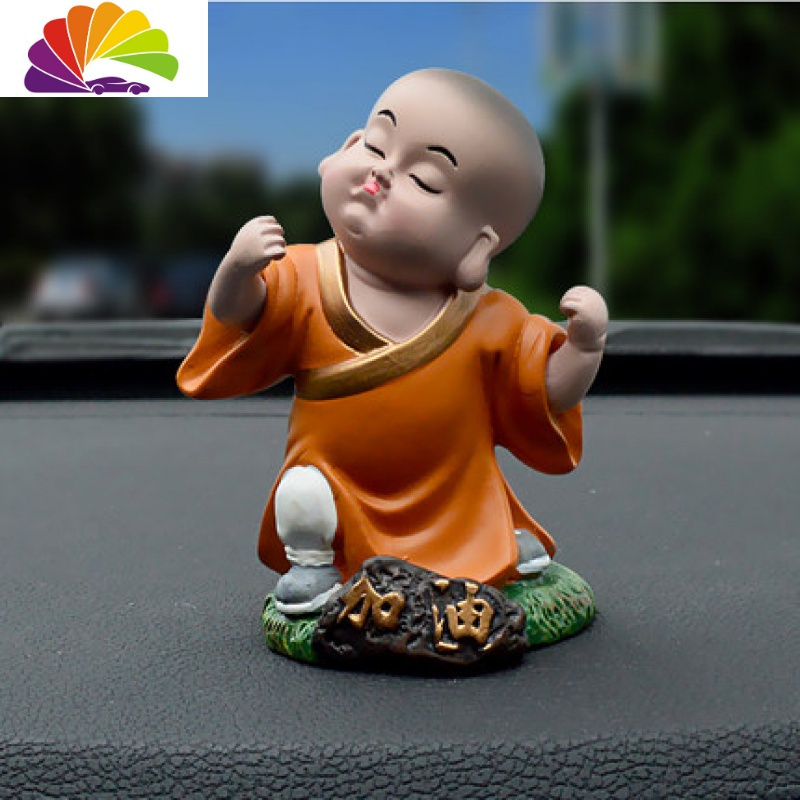 舒适主义汽车摆件摇头可爱小和尚创意个性车载用品大全弥勒佛男装饰不