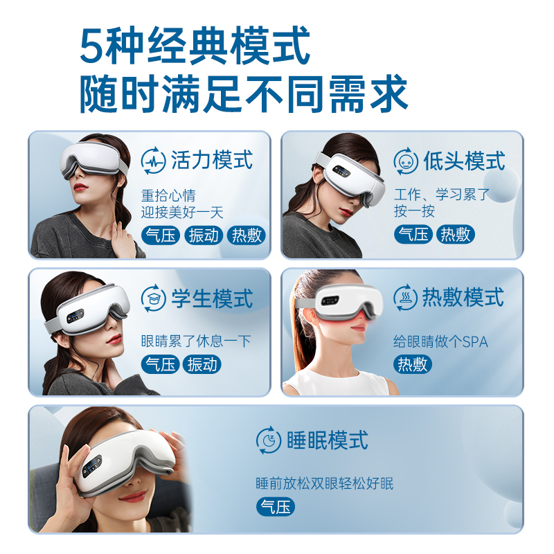 迪斯(Desleep)眼部眼睛按摩仪眼保智能护眼仪F108 天空蓝