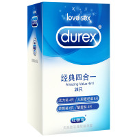 杜蕾斯(Durex)避孕套经典四合一组合装安全套计生用品超薄款润滑型非螺纹颗粒套无香型成人情趣性用品
