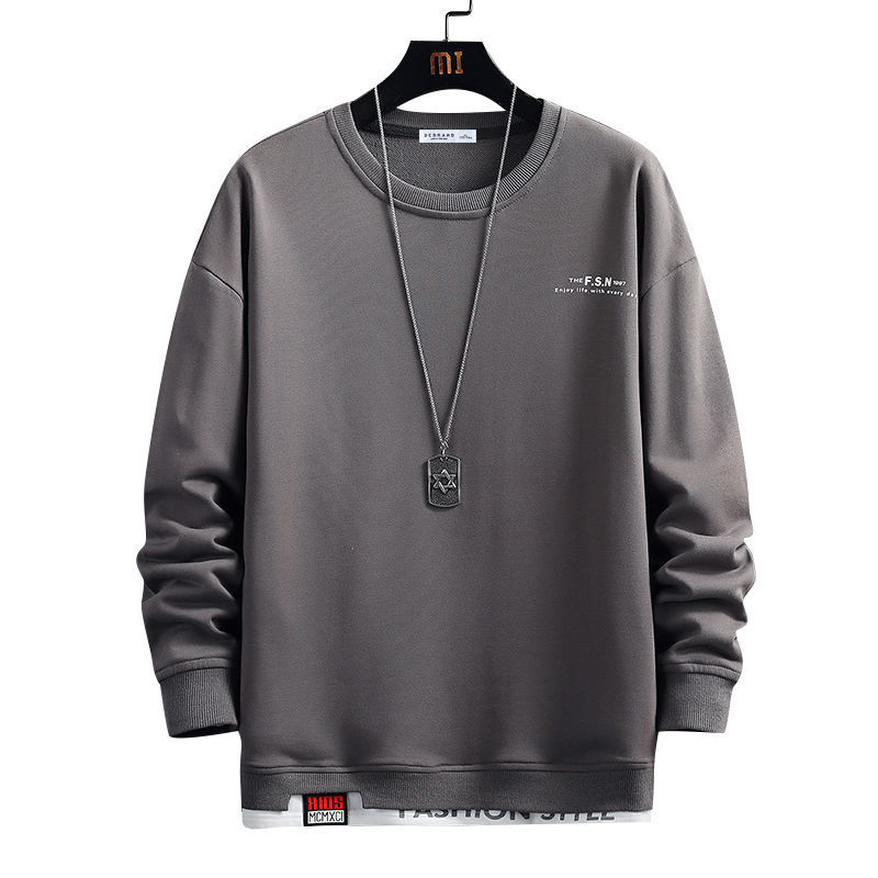 debrand男士卫衣新款春秋季长袖圆领t恤男潮流宽松秋衣男装上衣男