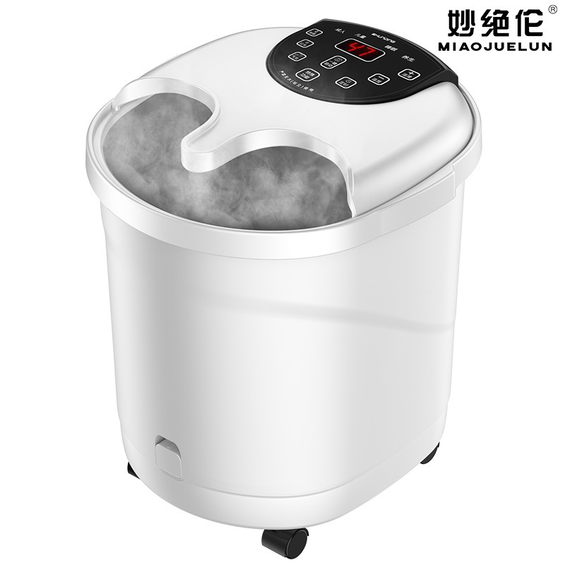 妙绝伦足浴盆泡脚桶加热家用小型按摩恒温足疗洗脚盆