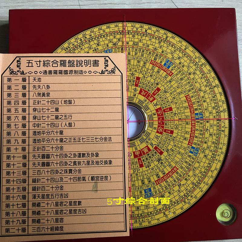 三元三合综合罗盘正宗集福堂罗pan3寸4寸5寸6寸9寸三元三合综合罗盘罗