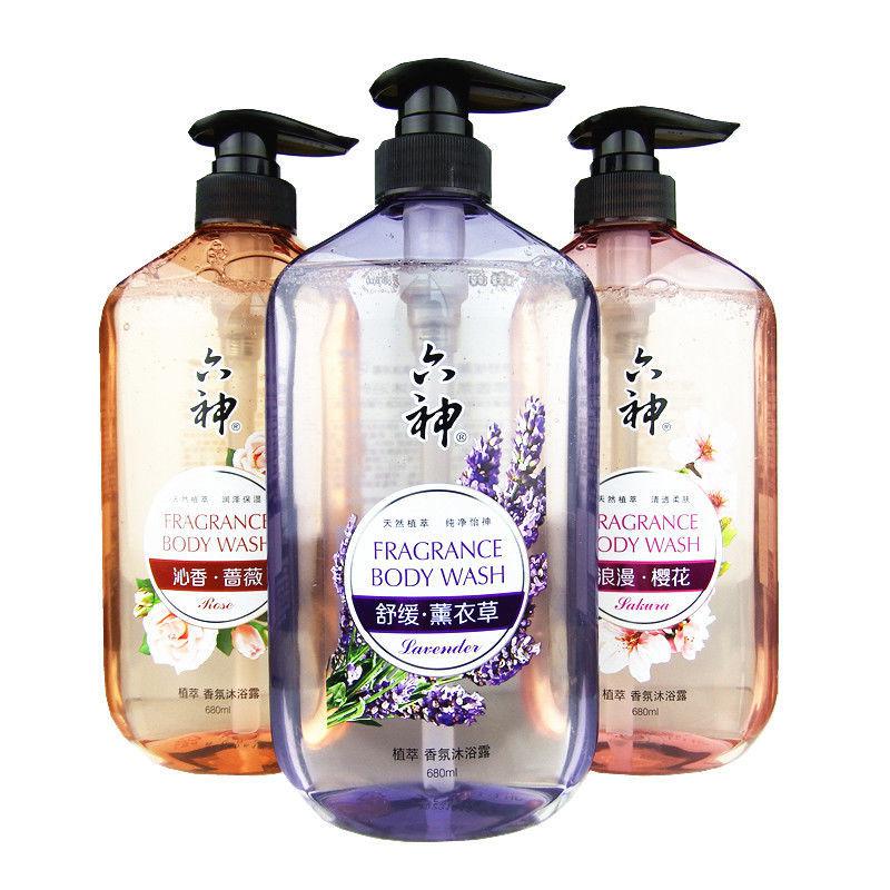 六神香氛沐浴露沁香蔷薇活力马鞭草薰衣草浪漫樱花植萃沐浴露高清大图