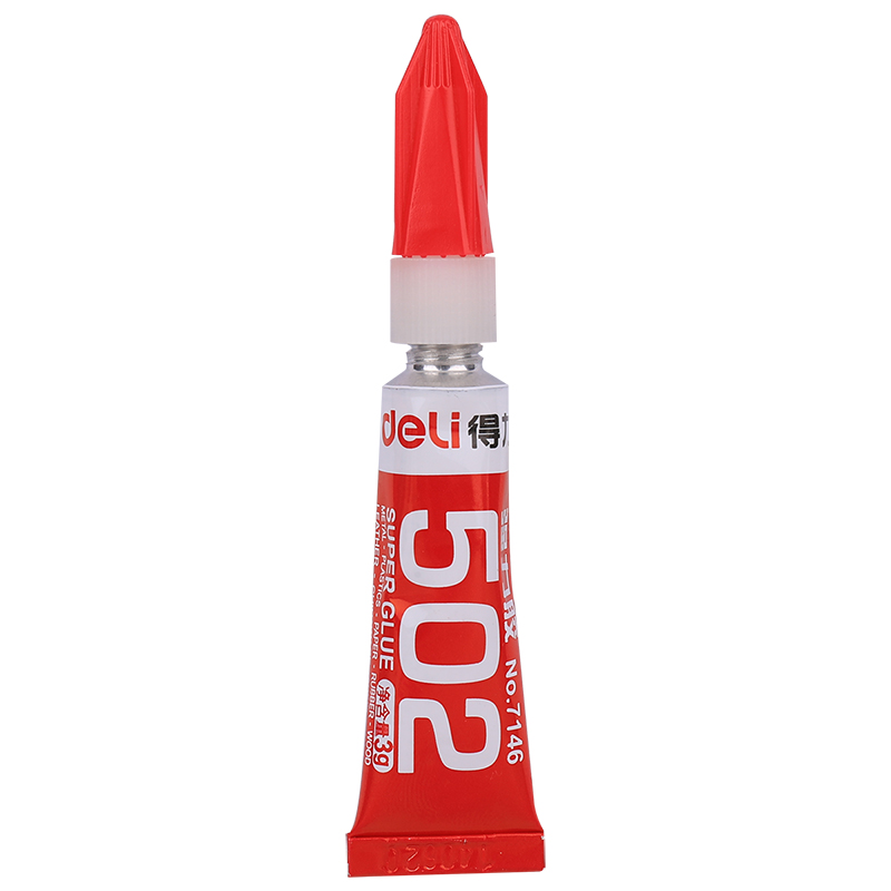 得力(deli) 7146 强力胶 502 快干强力胶水 3g XHJ 单支装高清大图