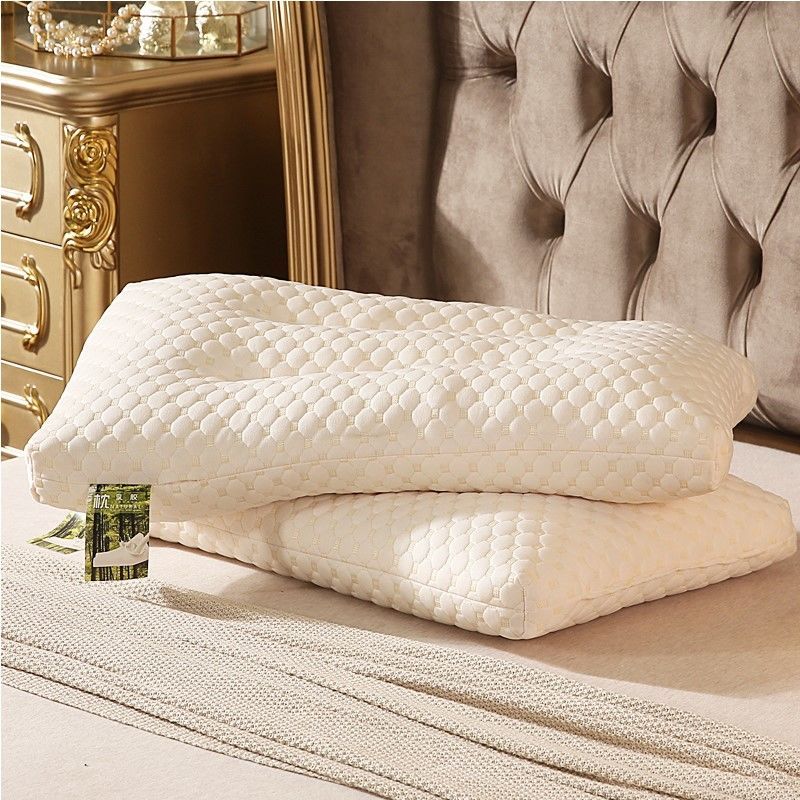 天然碎乳胶枕记忆颗粒枕头成人儿童橡胶护颈保健枕芯高弹定型枕