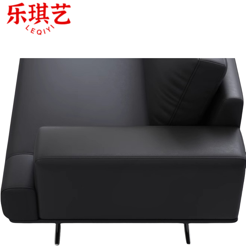 乐琪艺真皮三人沙发s04张高清大图