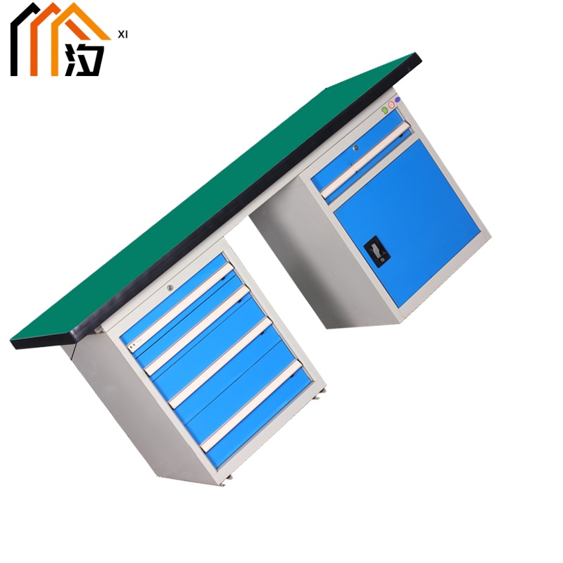 汐重型钳工操作台 工具桌150cm张高清大图