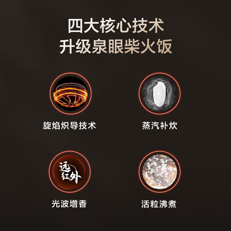 苏泊尔SUPOR IH电磁加热方形电饭煲 4L大容量金属色微电脑控制不粘内胆带预约功能液晶显示高清大图