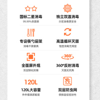 凡萨帝(fasato)ZTP-380家用消毒柜立式碗柜餐具消毒柜 290L商用大容量厨房食堂餐厅保洁柜商用柜二星消毒