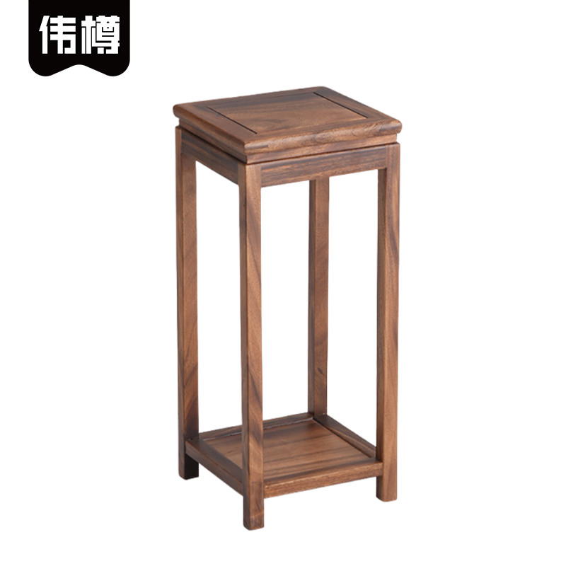 伟樽实木花架30*30*70cm个高清大图