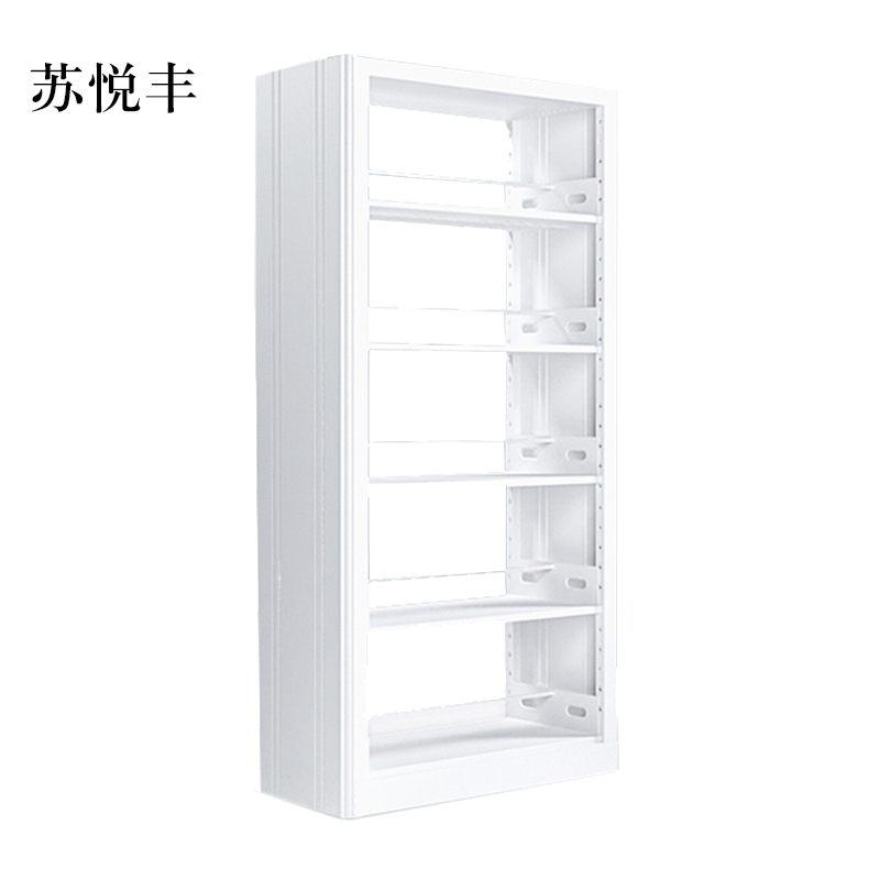苏悦丰图书馆书架阅览室货架资料档案架钢制书架双面五层主架