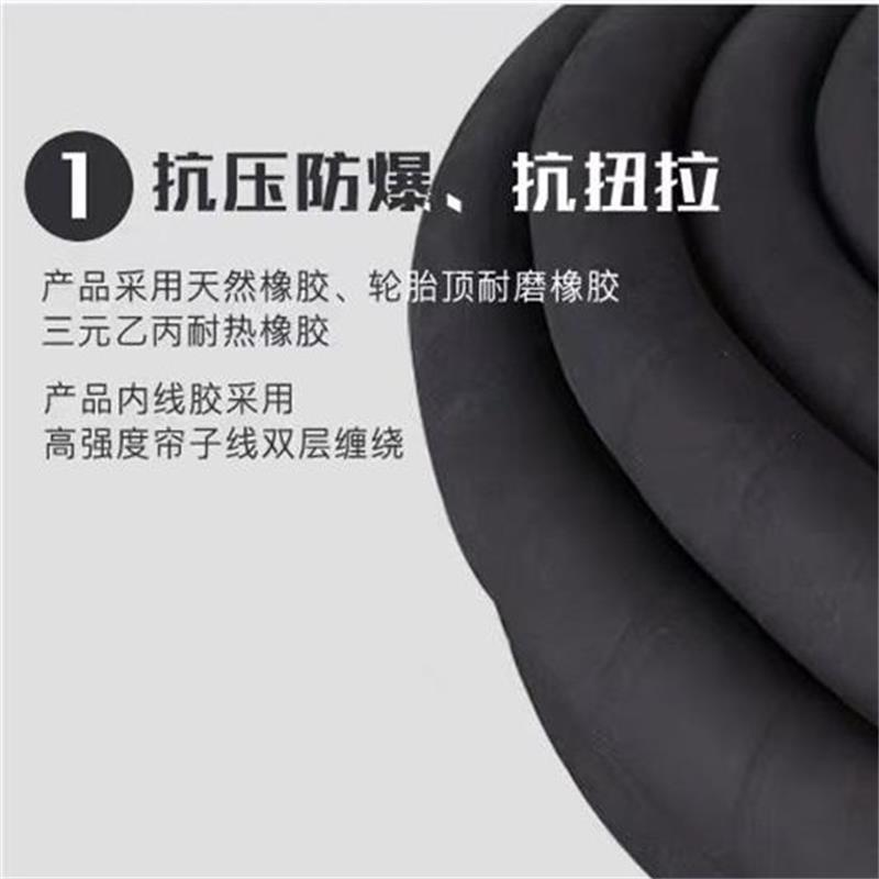 盛京联硕耐油胶管高压夹线耐腐蚀橡胶管 内径25mm 50米 卷高清大图