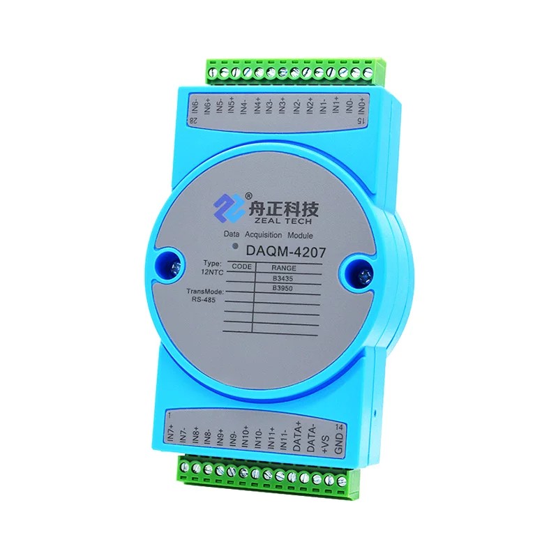 舟正科技 热敏电阻温度采集模块12路温度检测转485通讯modbus DAQM-4207(单位:个)高清大图