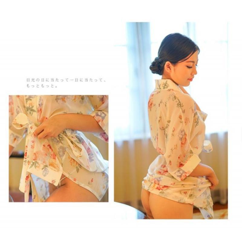 印花睡衣情趣和服衣服极度情趣内衣睡袍SM骚制度诱惑