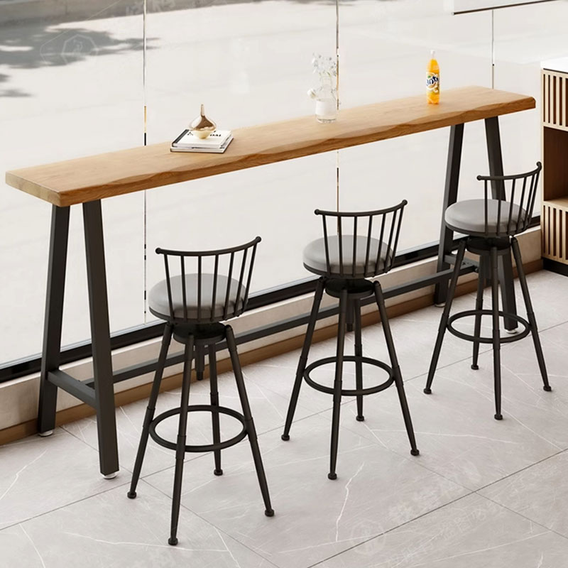 金菲罗格实木吧台桌子简约高脚吧桌椅 260*40*105cm高清大图