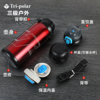 三极户外(Tri-polar) TP3608不锈钢真空保温杯水杯户外自驾车载运动水瓶礼品大容量保温壶