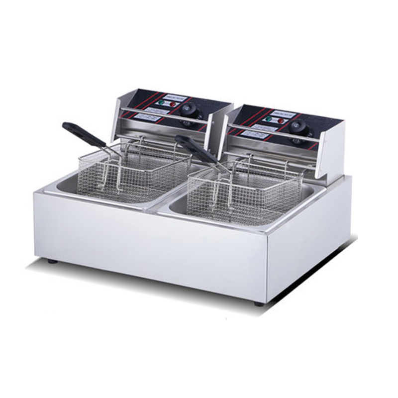 油炸锅商用电炸炉加厚单缸燃气炸鸡排薯条油条设备纳丽雅油炸机器电