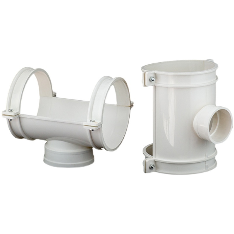 补漏三通哈夫节半边三通110变75抱箍式开口三通视频