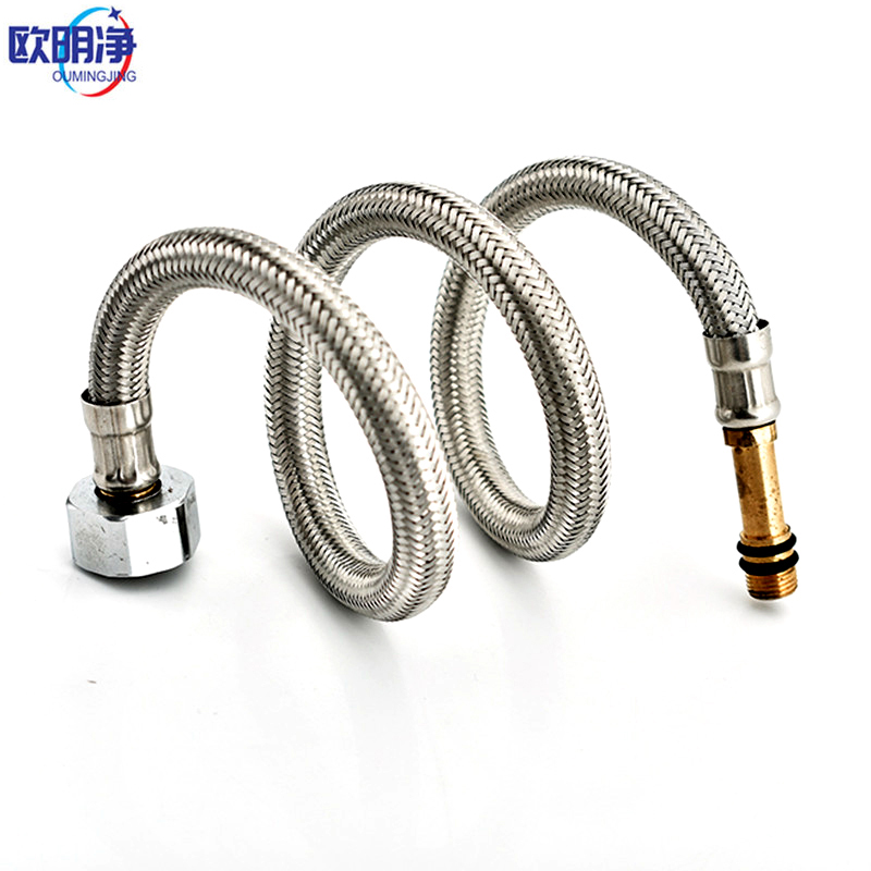 单头钢丝软管冷热水龙头尖头进水软管4分 60cm 根高清大图