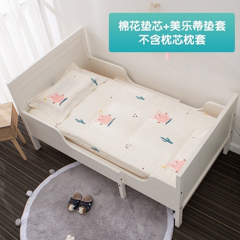 美帮汇全棉幼儿园床垫儿童春夏褥子垫子宝宝午睡小床垫被床全棉花垫 美乐蒂 55*135（填充2斤）