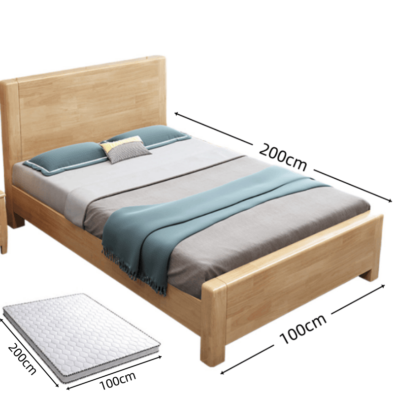 豫龙都 实木职员床+床垫1m套