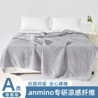 小居仕冰丝凉感夏凉被灰色