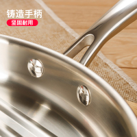 铂帝斯(BODEUX)地中海之恋牛排盘 304不锈钢煎锅煎牛排锅28cm条纹平底锅电磁炉通用