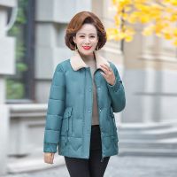 妈妈冬装棉服短款加绒加厚外套中年女装棉袄上衣50岁中老年棉衣女 臻依缘