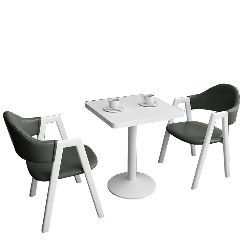 锦北 洽谈桌北欧风会客接待桌简约奶茶店桌椅组合休息区谈判桌 组合六