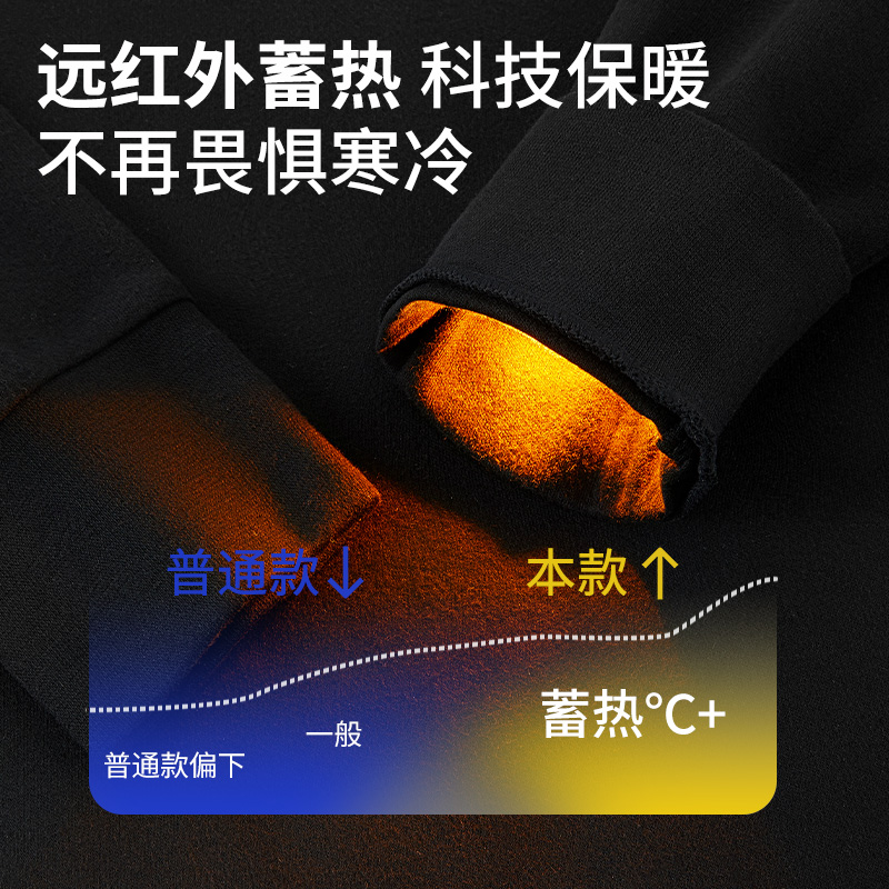 花花公子秋衣秋裤套装男士薄款全棉毛衫线衣纯棉保暖内衣防寒新款高清大图