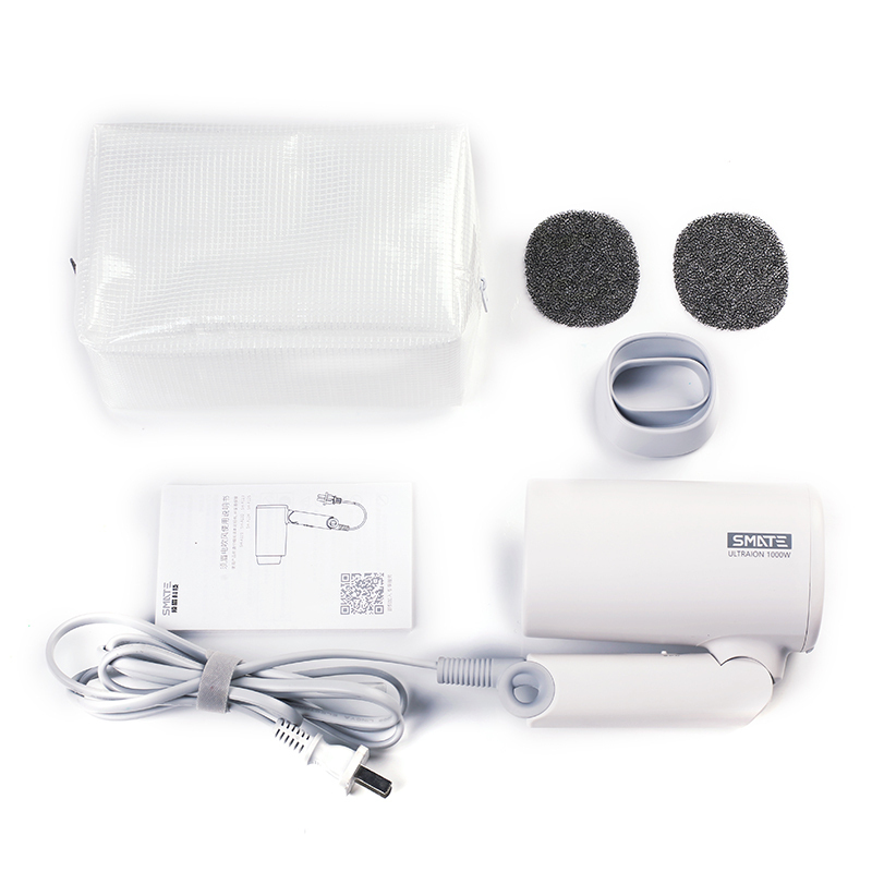 须眉便携负离子吹风机SH-A121(白色)家用电吹风1000W宿舍用吹风筒2档可调