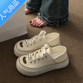 SUNTEK国潮爆改可爱小狗帆布鞋女2023年夏季新款小白鞋原创设计休闲板鞋 米色 40