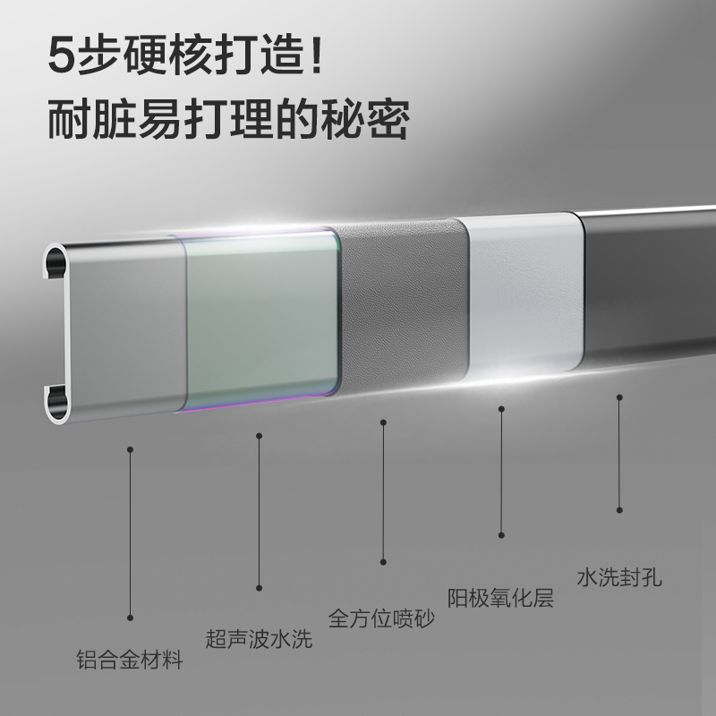 JOMOO 九牧浴室挂件卫生间枪灰色大容量挂件四件套太空铝毛巾架置物架浴巾架9394154-LH-1