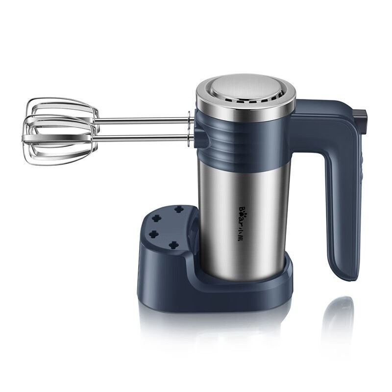 小熊(bear)打蛋器 家用电动打蛋器 迷你烘焙手持搅拌器和面糊 四棒十档DDQ-B03R1 微电脑显示 蓝色 / 台