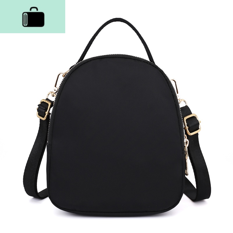 多用小背包女2020新款迷你双肩包尼龙牛津布斜挎包女士帆布小包包NEW LAKE 黑色