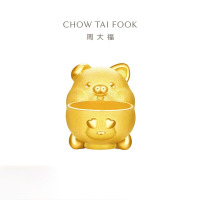周大福 藏金家系列 金猪存钱罐足金黄金摆件送礼(工费:1080计价)EOF1253 足金约20.48g