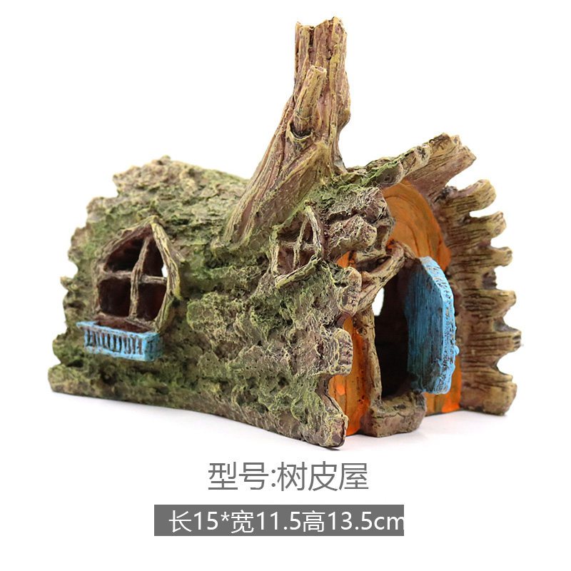 鱼缸造景装饰海绵宝宝公仔水族箱卡通树脂小摆件鱼虾躲避屋