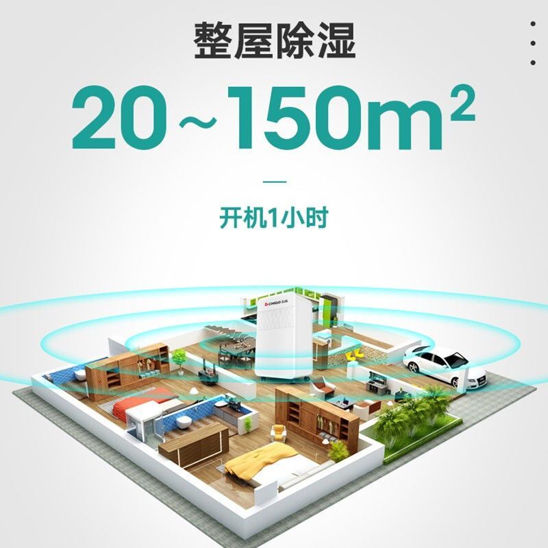 志高(CHIGO)家用除湿机抽湿器卧室 吸湿机地下室抽湿防潮去湿净化空气除湿器可移动带提手抽湿机ZG-A31(白色松下