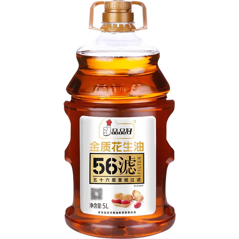 品品好金质一级花生油5L物理压榨食用油56滤工艺