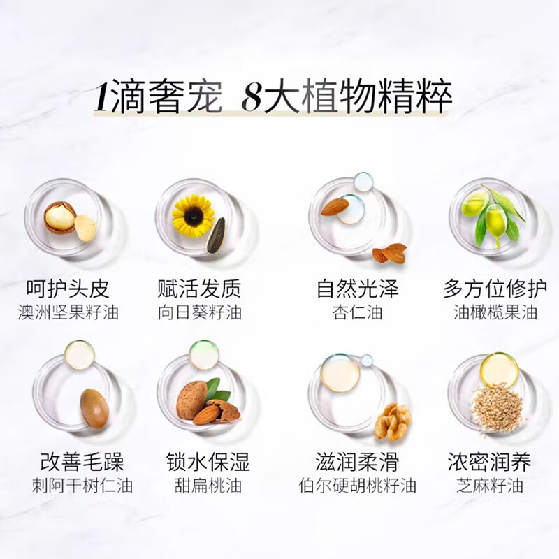 Schwarzkopf施华蔻金致润养瞬柔精华油免洗滋养防毛躁护发精油发油75ml高清大图